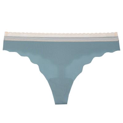 China Antibacterial Wholesale Transparent Ladies Lace Up Briefs Women's Sexy Underwear Thong Panties for sale