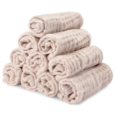 China Sustainable Baby Muslin Washcloths Soft Face Tissues For Newborn Bath Absorbent Face Towels Baby Shower Cloths Burp Tissues Or Face Towels for sale