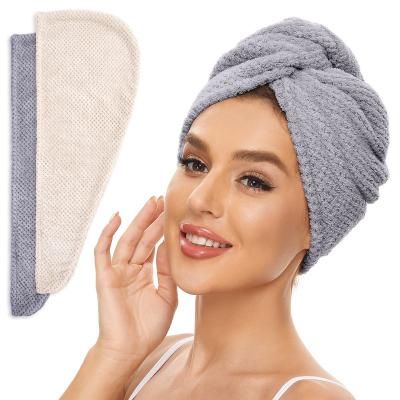 China 2023 Popular QUICK DRY Microfiber Hair Towel For All Hairstyle Quick Drying Hair Turban Perfect For Women, Men And Kids for sale