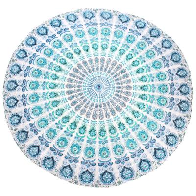 China Indian Large Microfiber Boho Mandala Beach Towel Round Bohemian Viable Beach Blanket Beach Tapestry Hippie Sand Free Standing for sale