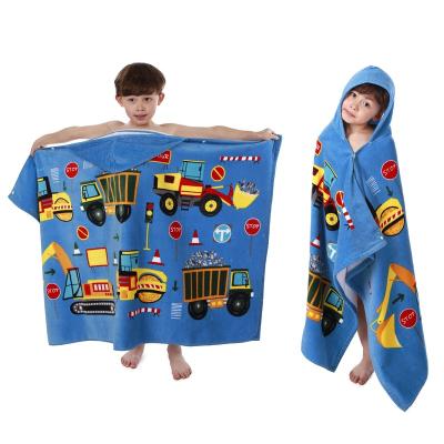 China Viable Kids Hooded Beach Bath Towel, Baby Surf Poncho Toddlers Soft Real Cotton Changing Wrap Robe for Boy Girl Shower/Beach/Pool Blanket for sale