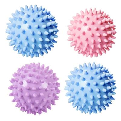 China Custom Reusable Seal Dryer Balls Laundry Cleaning Ball Prevent Tangle Stain Removal PVC Softener Ball For Washing Machine for sale