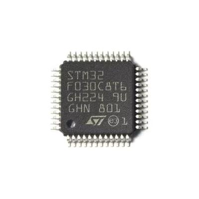 China STM32F030C8T6 LQFP-48 ARM Cortex-M0 48MHz Flash Memory IC Chip Electronic Component 64-KB 16-256K bytes for sale