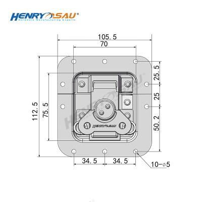 China Flight Case/Aluminum Case/Medium Padlockable Recessed Case Latches Flight Case Audio Equipment/Aluminum Accessories Hardware Products Stage Performance Case for sale