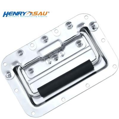 China Famous Handbag Manufacturer Quality Flight Case Hardware Spring Handles Recessed Handles Suitcase Handles for sale