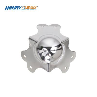 China Big Ball Chrome 1.2mm Corner Flight Case Metal Gauge Steel Hardware Supplies for sale