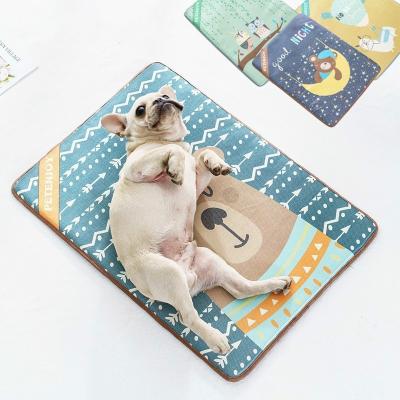 China Summer Cute Dog Mat Pet Bed Mat Pet Bed Mat Pet Beds Accessories Cooling Washable Breathable Luxury for sale