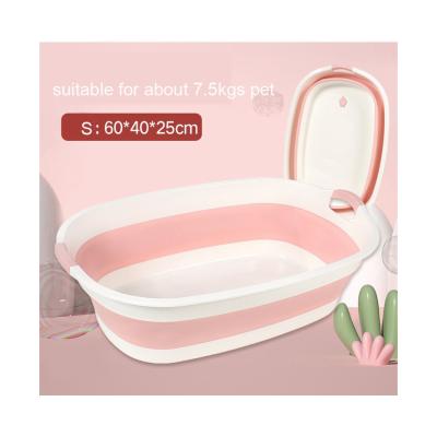 China Hot Selling Viable Plastic Pet Grooming Box Pet Grooming Collapsible Bathtub for sale