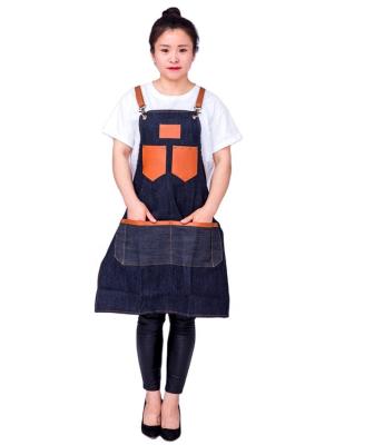 China High Quality Durable Barber Denim Apron Cape For Salon Chef Apron Work Apron for sale