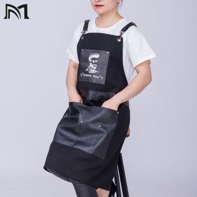 China High Quality Korean Anti-static Painting Leather Work Beauty Bib Dishwasher Waterproof Custom Cooking Art Apron For Adults Manufacturers for sale