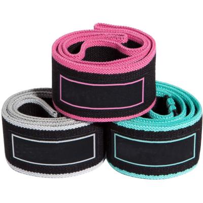 China Plastic Gym Fitness Equipment Non Slip Fabric Elastic Resistance Hip Bands Booty Bands For Sale Customizable Logo for sale