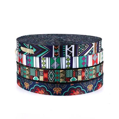 China Sustainable DIY Garment Accessories Lace Ribbons Ethnic Jacquard Webbing For Bag Straps for sale