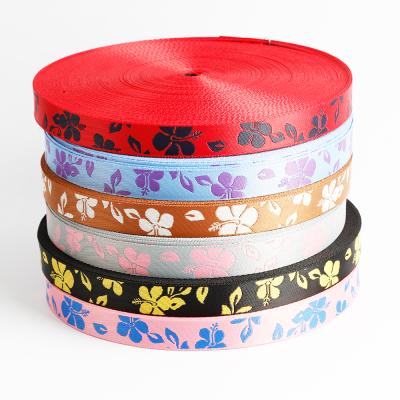 China 100% Customized Viable Jacquard Nylon Webbing For Dog Cat Horse Collar And Leash for sale