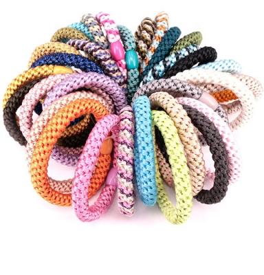 China 100+color European and American Women Head Rope Simple Style Hair Circle Rope For Girl Hair Tie Elastic Band High Elastic Hair Ring Low MOQ Headdress for sale