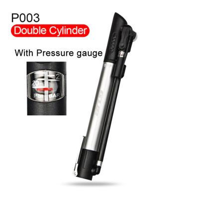 China Portable High Pressure Tire Inflator High Pressure Basketball Tire Inflator Portable Road Bike MTB/Front Fork GUB P003 Bicycle Pump Aluminum Alloy with Pressure Presta Schrader Valve Cover Hand Pump for sale