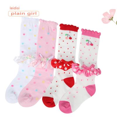 China Long Socks Wholesale Socks Girl Fashion Socks Lace Up Jeweled Knee Kids Girls Socks for sale