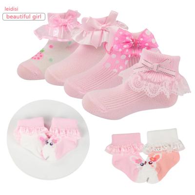 China Girl in lace socks funny baby socks tore lace ornament socks girl baby socks for sale