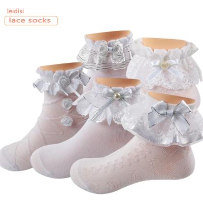 China Children's lace socks high-end children's lace socks princess socks decoration white socks for sale