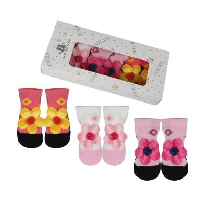 China Gift Box Toddler Socks Baby Socks Design Custom Funny Flower Socks Gift Box Toddler Cotton Socks for sale