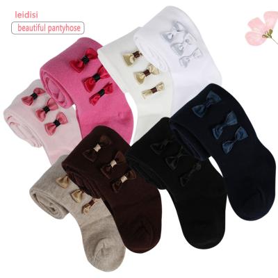 China Wholesale Fashion Style Bow Jewelery Girls Cotton Gaiters Children Jewelry Pantyhose for sale