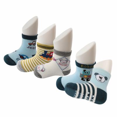 China Non-slip socks boys socks cartoon jacquard baby socks non-slip socks for sale