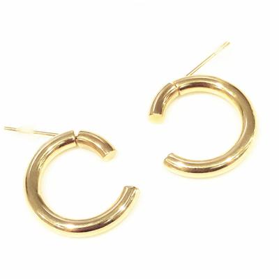 China Direct sales fashion women's geometry earrings commercial buckle border soft titanium steel simple TRENDY earring for sale