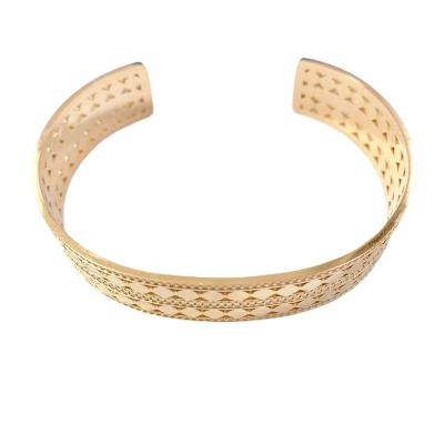 China 2022 Fashion Trendy Simple Soft Flexible New Design Titanium Steel Bracelet Color Gold Rose Gold for sale