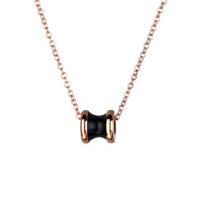 China Europe and America titanium steel YUAN XIN CHENG Fadeless rose gold small size clavicle necklace for sale