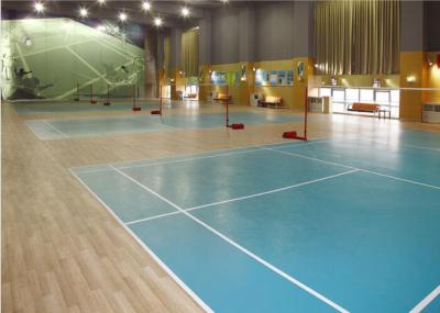 China Green Blue 1.8 Meter Width 5.0mm Vinyl Gym Flooring for sale