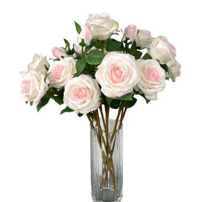 China Artificial Rose Flowers Fake Avalanche Flower Realistic Rose Realistic Roses Decorative Touch for sale