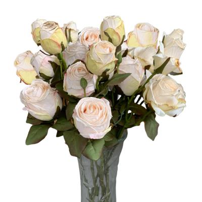 China Realistic Durable Fake Preserved Roses Artificial Flowers Rose Decoration for sale