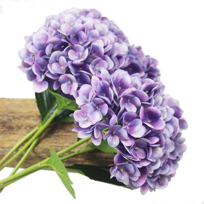 China Real Touch Hydrangea Real Touch Names Artificial Flower Stand Hot Selling Simple Dry Decoration for sale