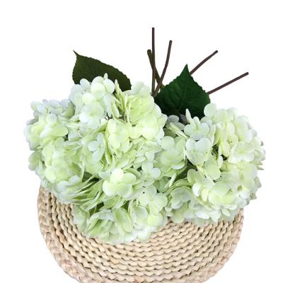 China Wedding Decor Real Touch PU Real Touch Hydrangea Artificial Real Looking Flowers Single Stem for sale