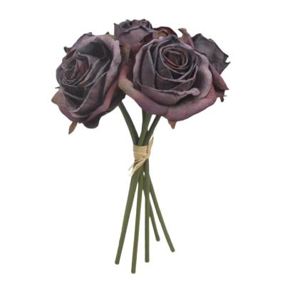 China Wholesale Realistic Artificial Silk Cheap Pink Roses Head Decorative for sale