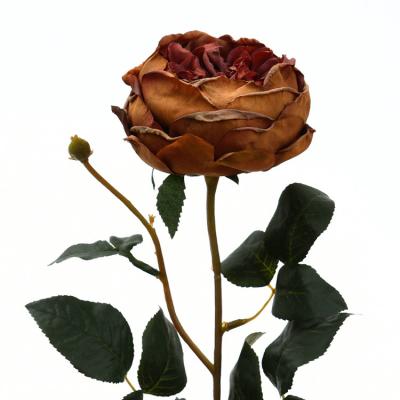 China Wholesale Realistic 6 Head Rose Flower Silk Cloth Home Wedding Party Christmas Decoration Artificial Flower for sale