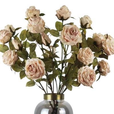 China Wholesale Cheap Artificial Flowers Realistic Wedding Rose Flowers Silk White Rose for sale