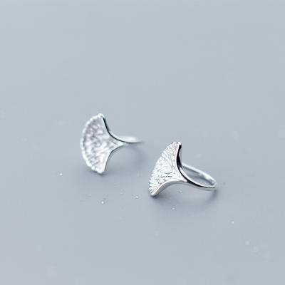 China Environmental Friendly Wholesale Jewelry 925 Sterling Silver Apricot Leaf Drop Earrings for sale