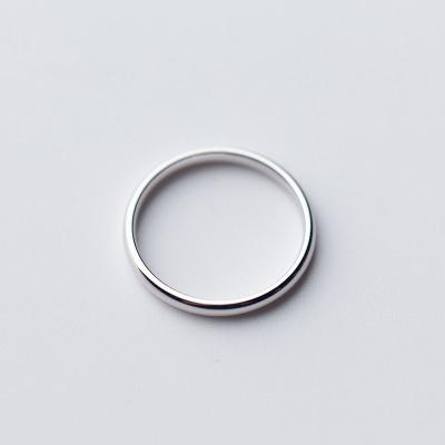 China 925 Sterling Silver Environmental Friendly Smooth Round Joint Finger Rings Wholesale for sale