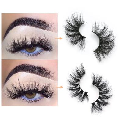 China Fashion Design 25mm Mink Lashes Private Label Strip False Eyelashes 25mm Luxury Mink Fur Eyelashes With Packing Box for sale