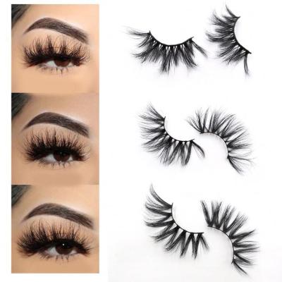 China Wholesale Different Price Dramatic Long 25mm Stunning Pure Handmade Mink Strip Eyelashes Fashion Design for sale