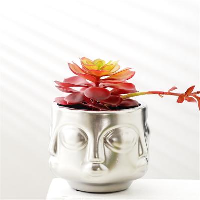 China Bulk Factory Modern Succulent Pots Buddha Head Garden Decoration Indoor Outdoor Creative Ceramic Flower Pots for sale