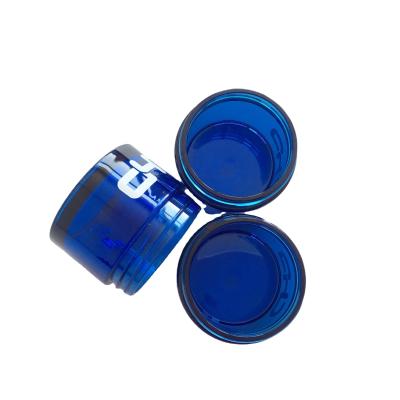 China Cosmetic packaging 50ml luxury plastic petg material shiny blue body with foil cap for cream for sale