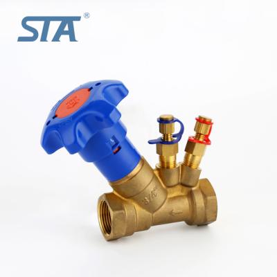 China General STA.4151 Forged Brass Top Static Relief Water Hydraulic Pressure 3Balancing Valve for sale