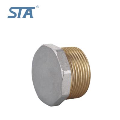 China ART.6005 STA Hot Selling Forged Brass Pipe Fitting Male Threaded Equal for sale