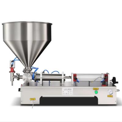 China Food piston shampoo drink lip liner small bottle jar plastic semi automatic grease cream liquid paste pneumatic filling machine for sale