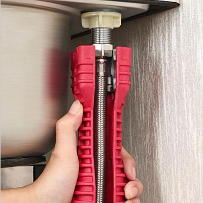 China PP 5 in 1 Wrench Basin Water Pipe Bottom Pliers Sleeve Bathroom Faucet Sink Installation and Maintenance Tool for sale