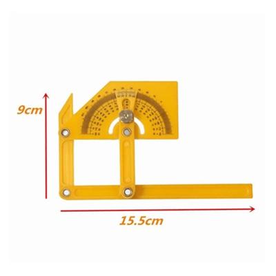 China Plastic Accurate Protractor and Angle Finder Woodworking Measuring Tools 0 180 Degren Measuring Inside External Angle Plastic Protractor for sale