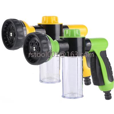 China Plastic 8 in 1 Multi Seal Auto High Pressure Car Wash Foam Garden Gun Water Snow Foam Cleaning Gun for sale