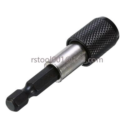 China Magnetic HEX Bit Tip Holder 1/4 Inch Hex Leg Quick Release Handle Screwdriver Bit Extension Rod Hexgon Bit Drill Chuck Holders for sale