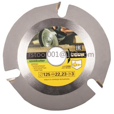 China 125mm 3 Teeth Circular Carbide Saw Blades Wood Cutting For Angle Grinder Saw Disc Cutter Saw Blade For Cutting Wood Multitool 125 3T for sale